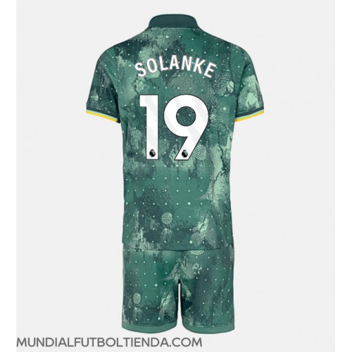 Camiseta Tottenham Hotspur Dominic Solanke #19 Tercera Equipación Replica 2024-25 para niños mangas cortas (+ Pantalones cortos)